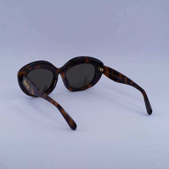 Loewe LW40153F 52E Sunglasses Dark Havana Cat Eye Frame, Brown Lenses main image 5